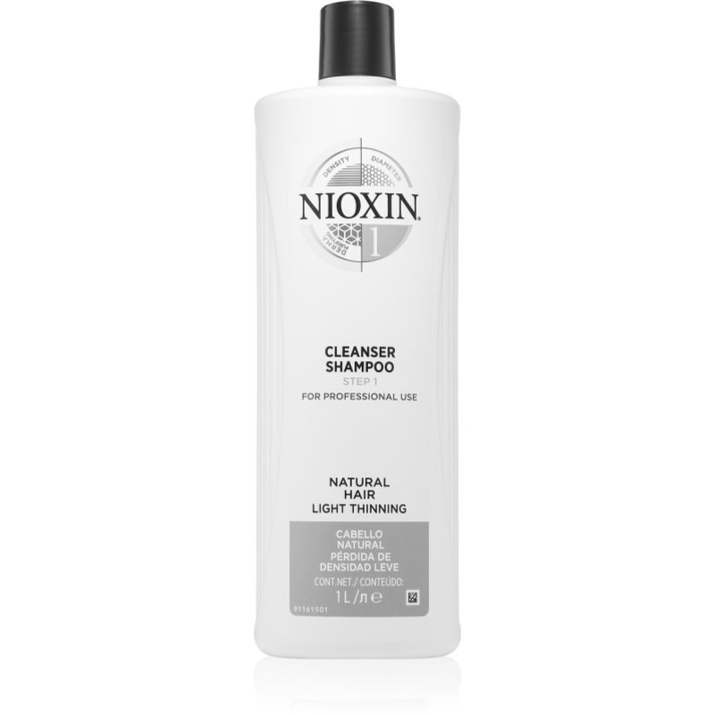 Nioxin System 1 Cleanser Shampoo valomasis šampūnas ploniems ir normaliems plaukams 1000 ml