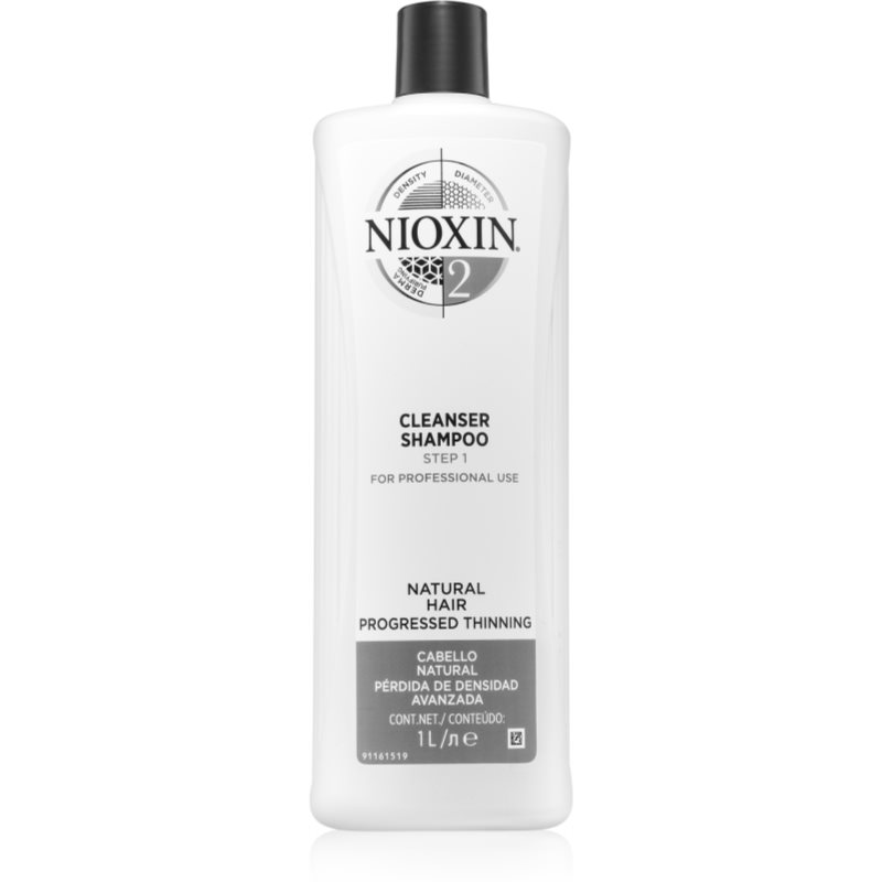 Nioxin System 2 Cleanser Shampoo valomasis šampūnas ploniems ir normaliems plaukams 1000 ml