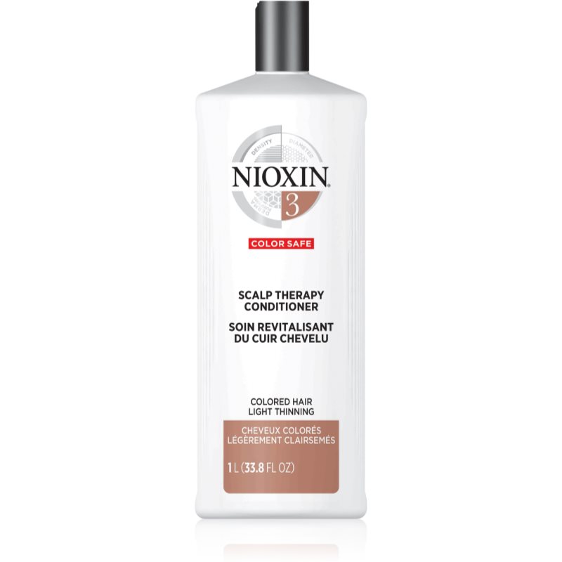 Nioxin System 3 Color Safe Scalp Therapy Revitalising Conditioner drėkinamasis ir maitinamasis kondicionierius iššukavimui palengvinti 1000 ml