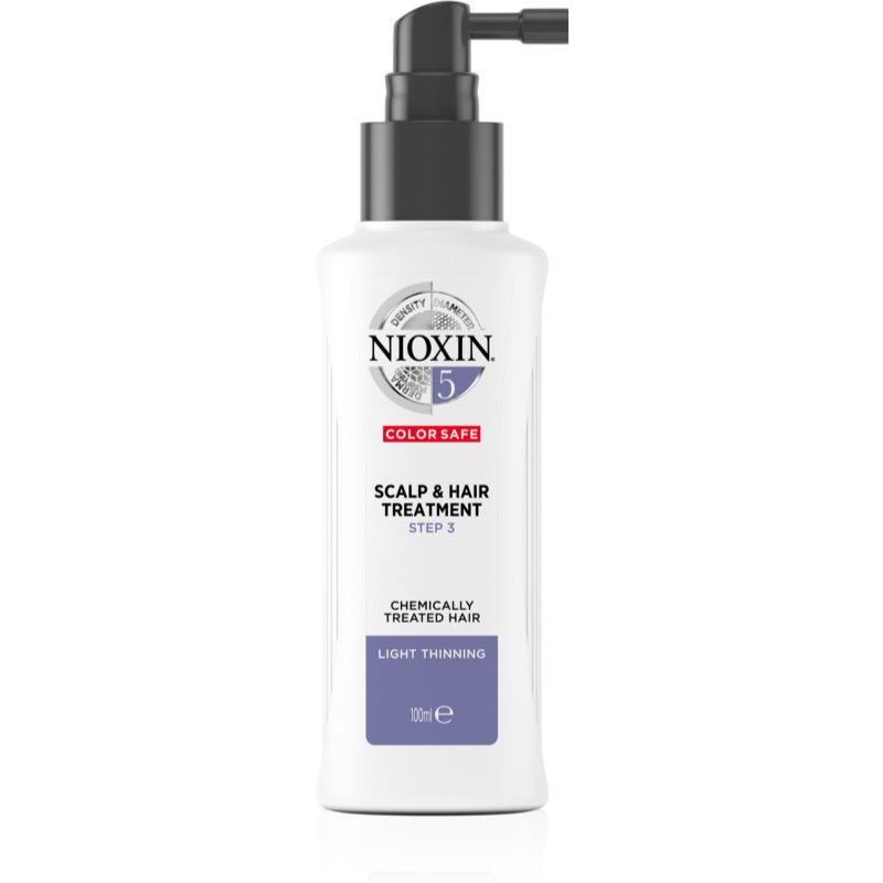 Nioxin System 5 Colorsafe Scalp & Hair Treatment nenuplaunamoji priemonė chemiškai pažeistiems plaukams 100 ml
