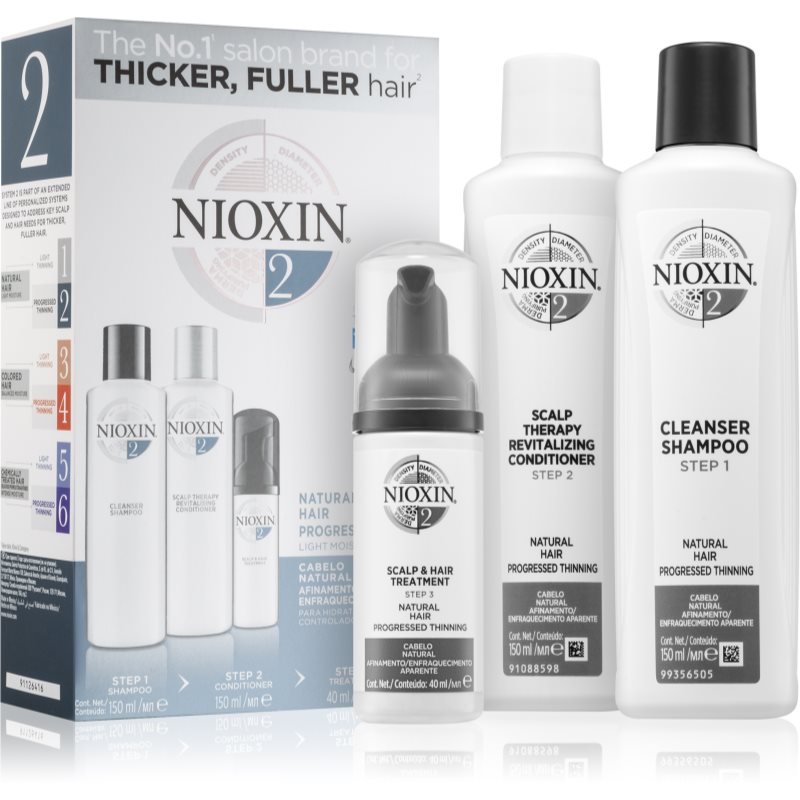 Nioxin System 2 Natural Hair Progressed Thinning dovanų rinkinys (nuo plaukų slinkimo) Unisex