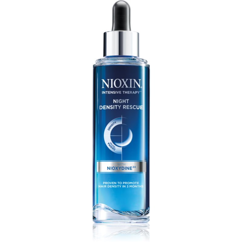 Nioxin Intensive Therapy Night Density Rescue naktinės priežiūros priemonės retėjantiems plaukams 70 ml
