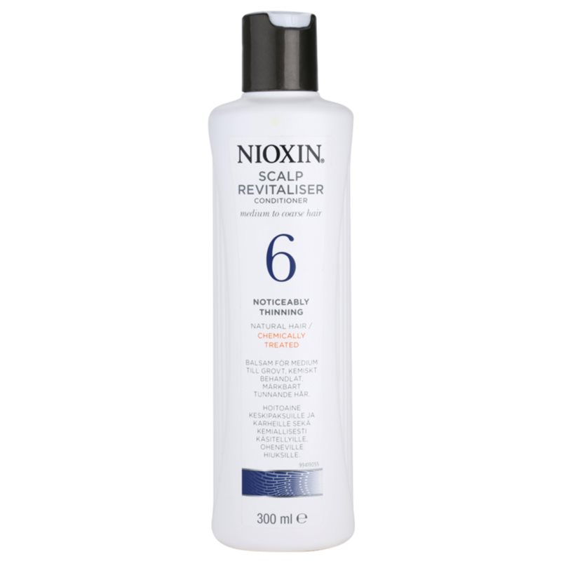 Nioxin System 6 lengvos tekstūros kondicionierius pastebimam normalių, storų natūralių ir chemiškai pažeistų plaukų retėjimui mažinti 300 ml