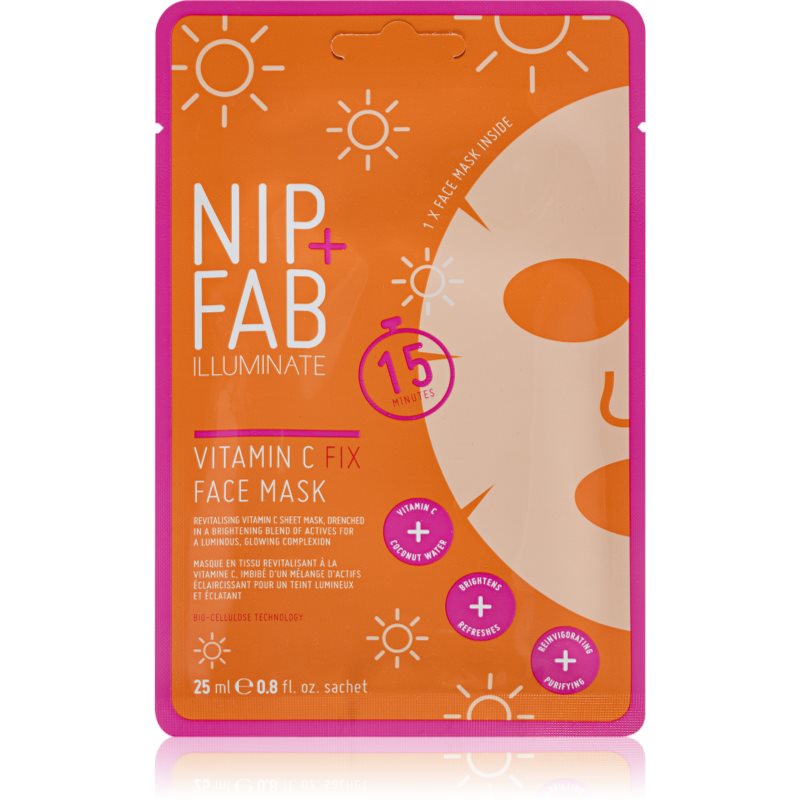 NIP+FAB Vitamin C Fix tekstilinė veido kaukė veidui 25 ml