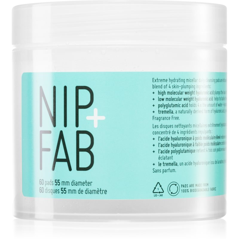 NIP+FAB Hyaluronic Fix Extreme4 Cleansing Pads 60 Ml
