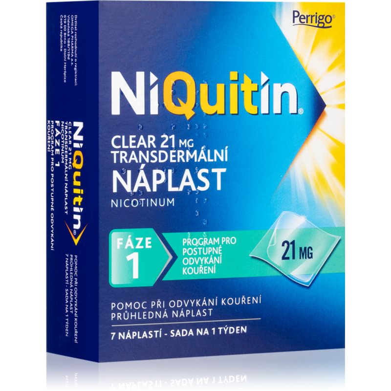 NiQuitin Clear 21 mg/24 h transdermálna náplasť pri odvykaní od fajčenia 7 ks kúpite na Notino.sk