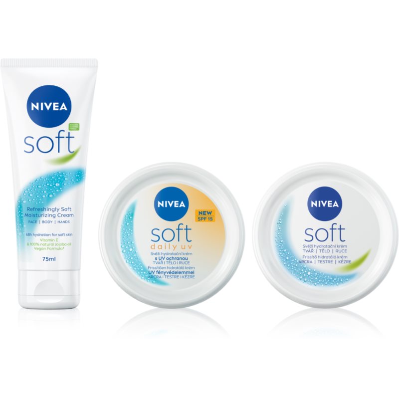 NIVEA Soft sada pre výživu a hydratáciu