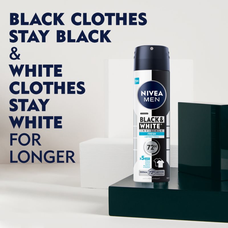 Nivea Men Invisible Black & White антиперспірант спрей Fresh 150 мл