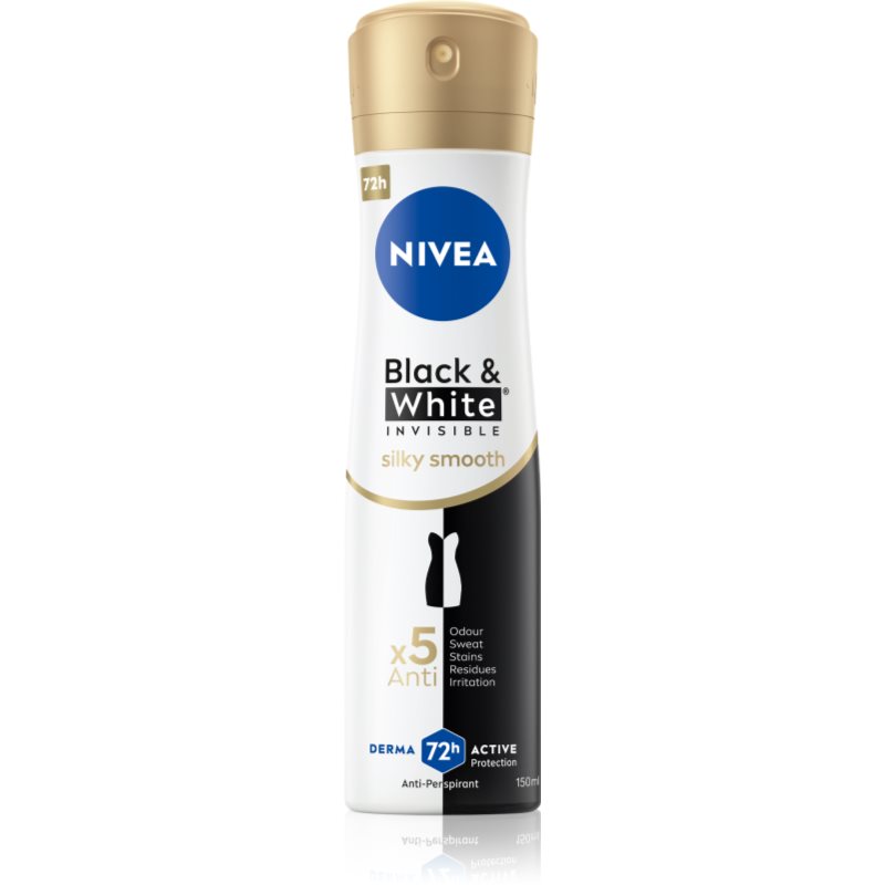 

Nivea Invisible Black & White Silky Smooth антиперспірант спрей без алкоголя