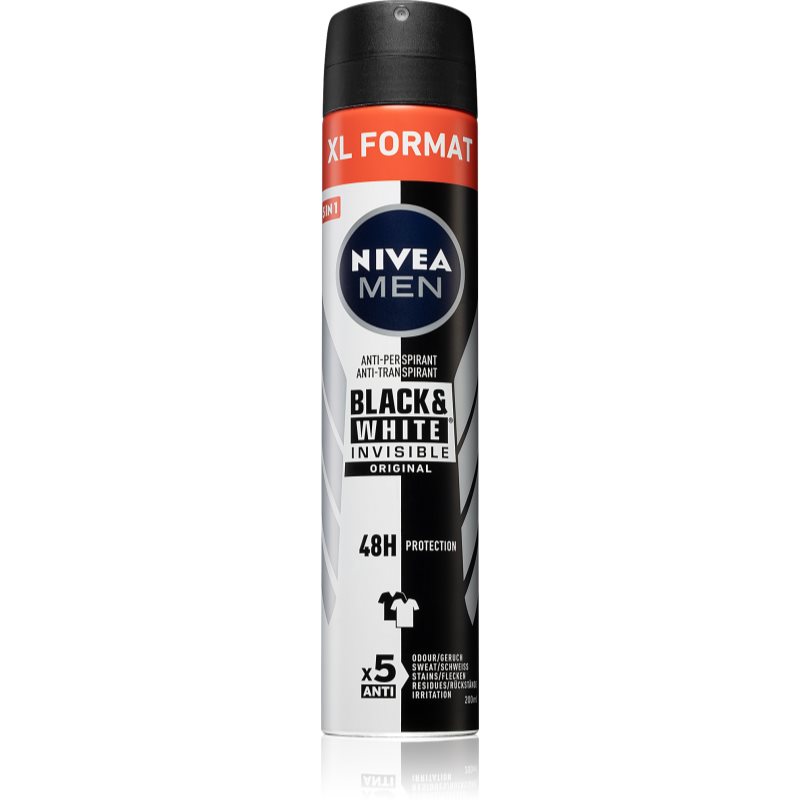 Nivea Men Black & White Invisible Original antiperspirant v spreji pre mužov 200 ml