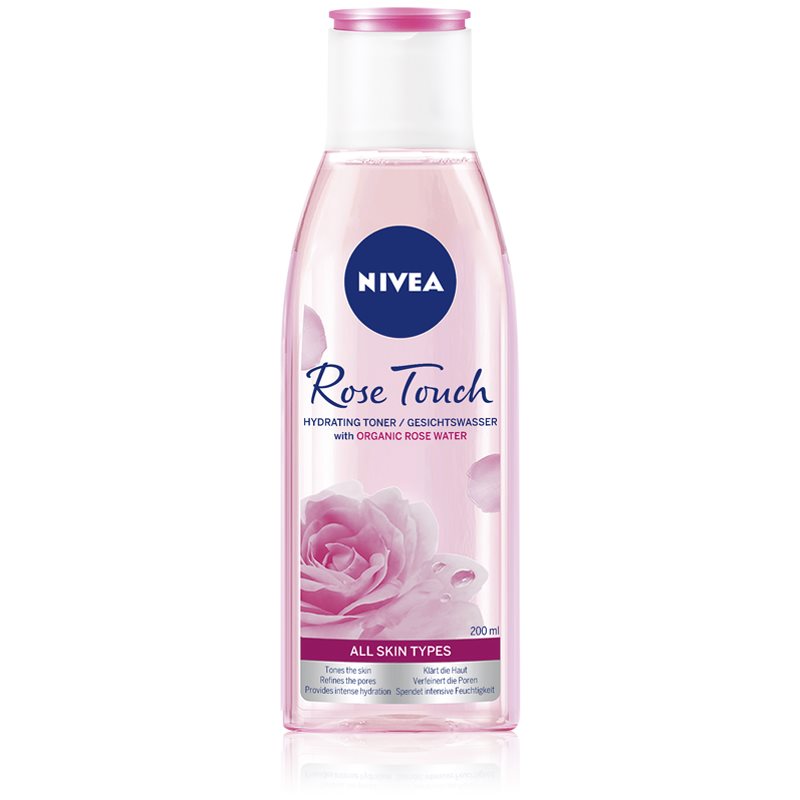 Nivea Rose Touch зволожуюча тонізуюча вода для обличчя 200 мл