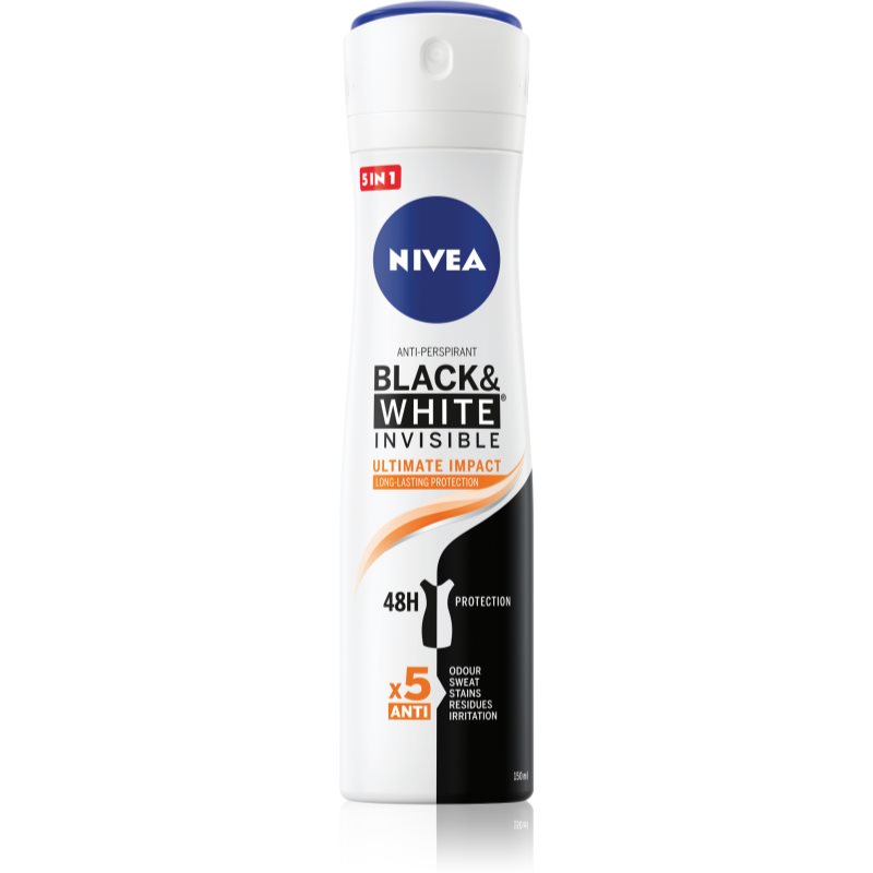 Nivea Invisible Black & White Ultimate Impact Antiperspirant Spray For Women 150 Ml