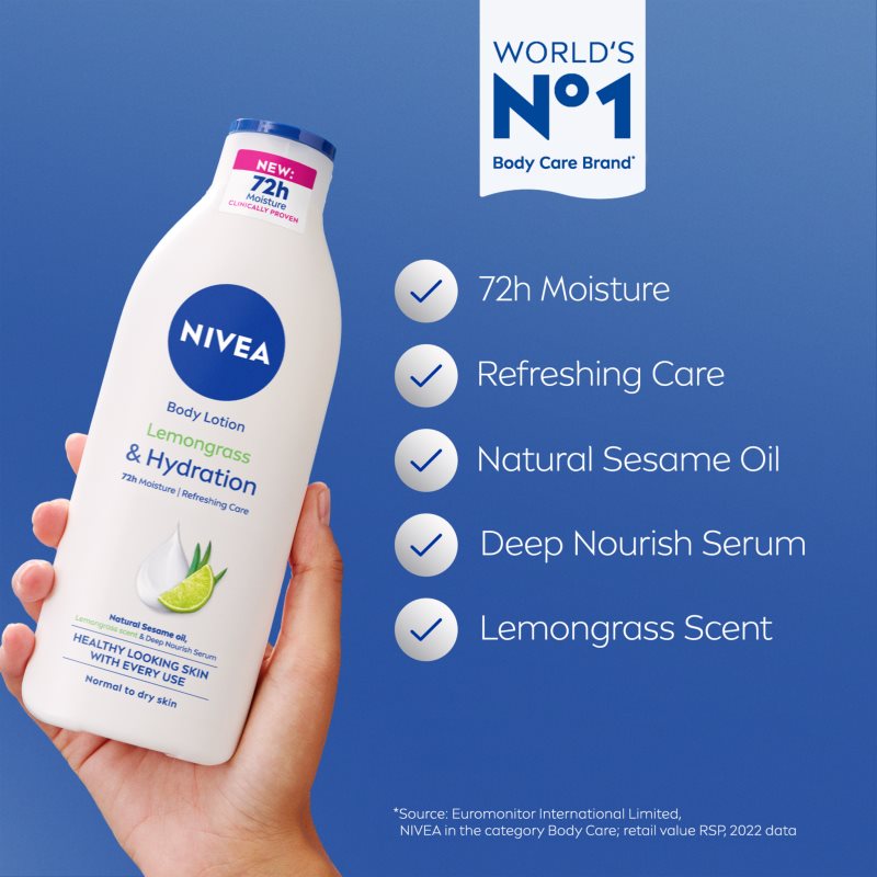 Nivea Lemongrass Lait Corporel Hydratant 400 Ml