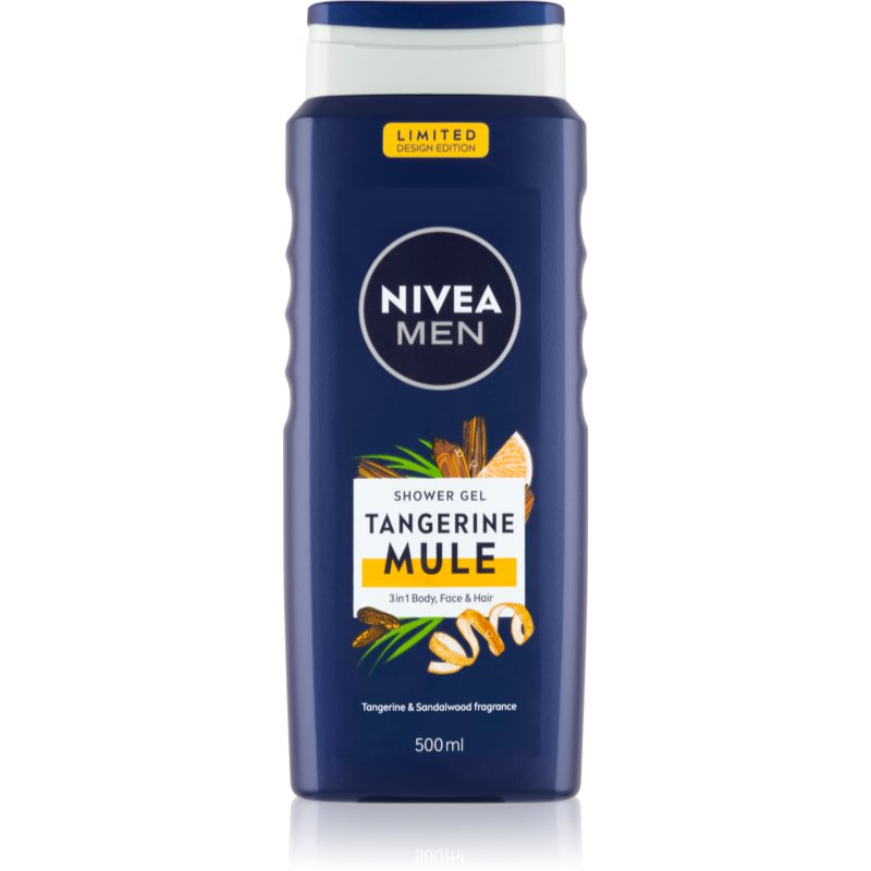Nivea Men Tangerine Mule Shower Gel For Face, Body, And Hair 500 Ml