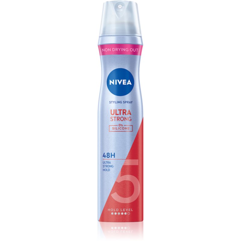 NIVEA Ultra Strong лак за коса с екстра силна фиксация без силикон 250 мл.