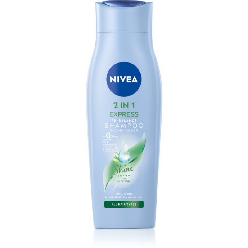 E-shop Nivea 2in1 Care Express Protect & Moisture pečující šampon s kondicionérem 2 v 1 250 ml