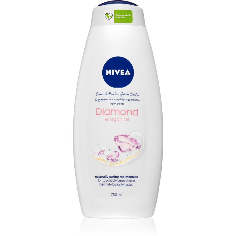 Photos - Shower Gel Nivea Diamond & Argan Oil bath and shower cream gel maxi 750 ml 