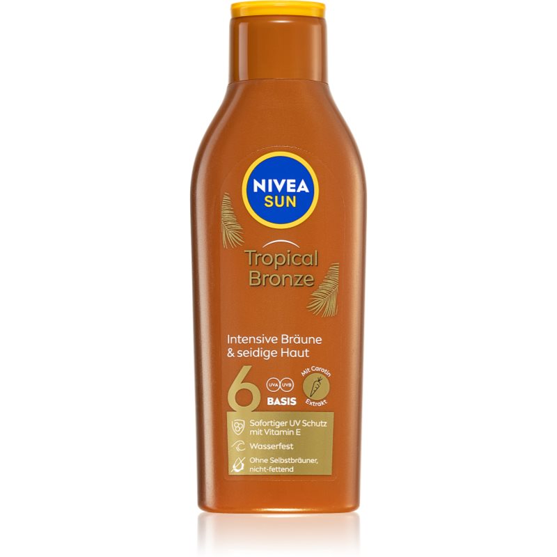 Nivea Sun Tropical Bronze Milk SPF6 200 ml opaľovací prípravok na telo unisex na veľmi suchú pleť