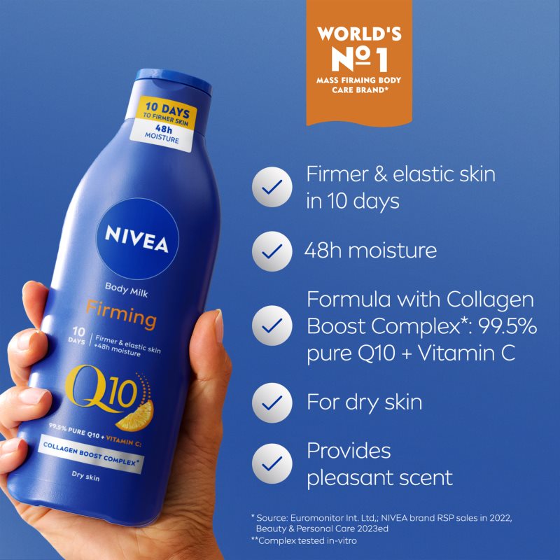 NIVEA Q10 Plus зміцнююче молочко для тіла для сухої шкіри 400 мл
