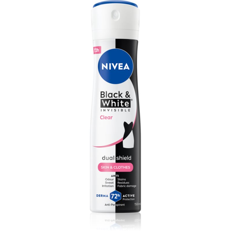 Nivea Invisible Black & White Clear Antiperspirant In A Spray For Women 150 Ml