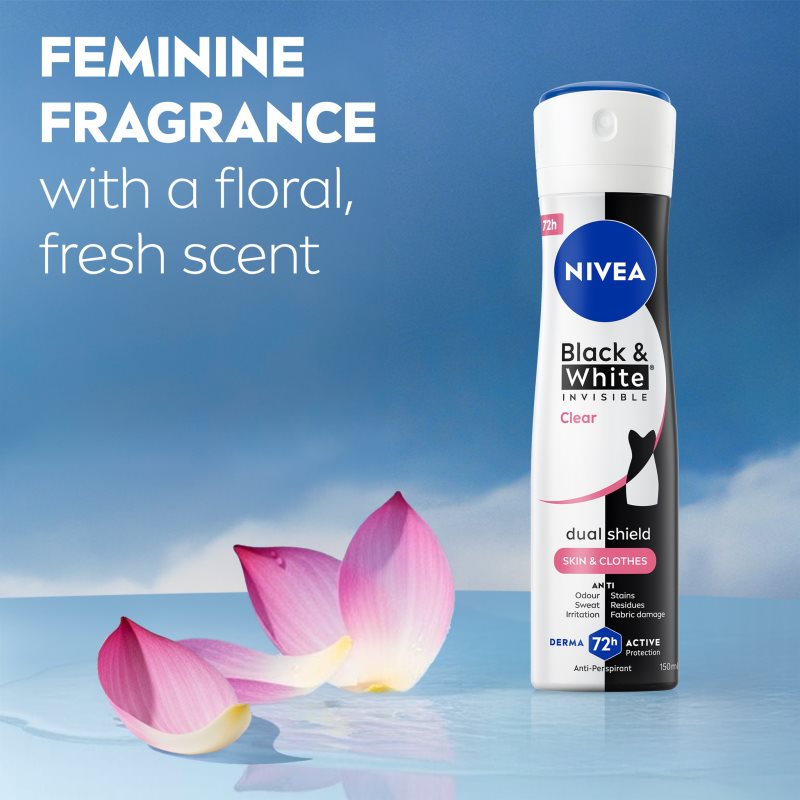 NIVEA Invisible Black & White Clear Antiperspirant im Spray für Damen 250 ml (Bild 4)