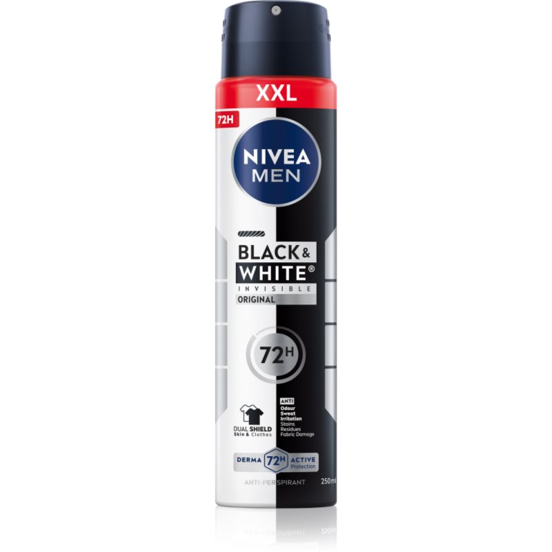 NIVEA MEN Invisible Black & White antiperspirant spray for men 250 ml
