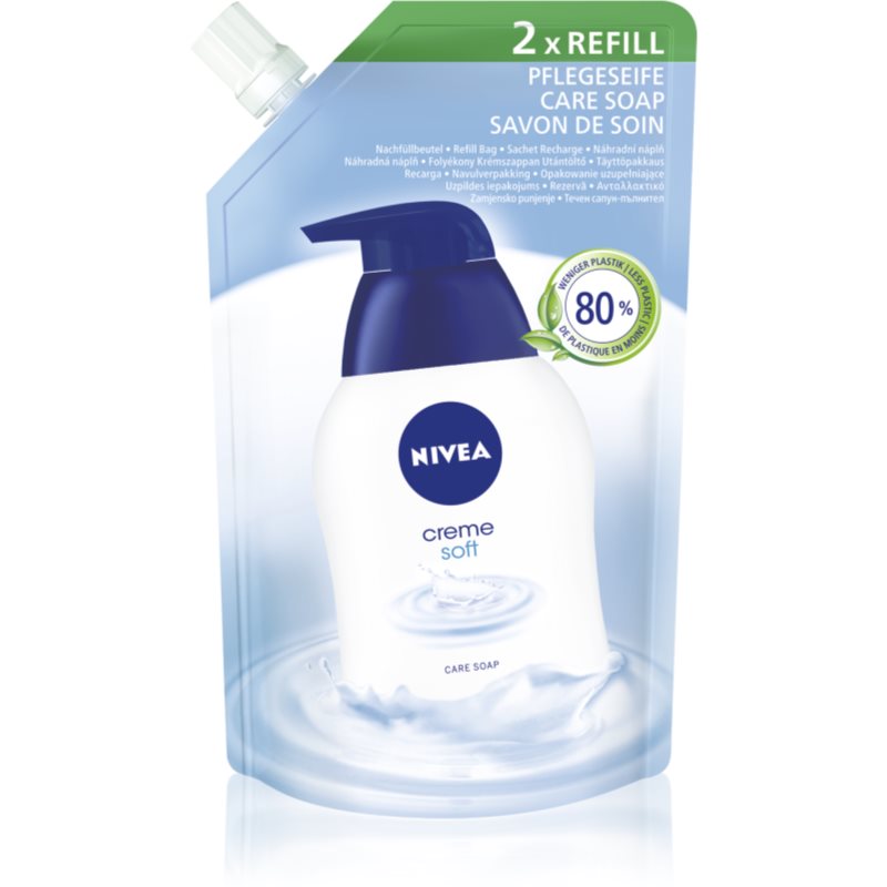 E-shop Nivea Creme Soft tekuté mýdlo náhradní náplň 500 ml