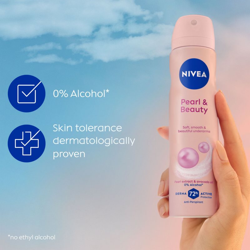 NIVEA Pearl & Beauty antiperspirant v spreji 150 ml (obrázok 4)