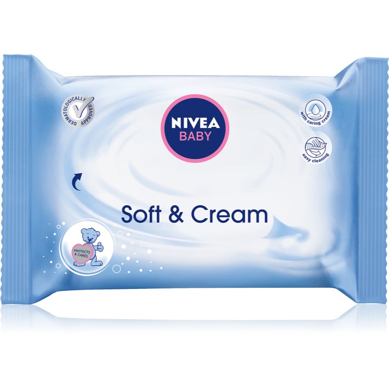 E-shop Nivea Baby Soft & Cream čisticí ubrousky 63 ks
