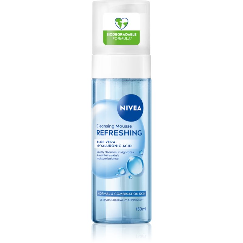 NIVEA Refreshing oczyszczająca pianka do twarzy do cery normalnej i mieszanej 150 ml