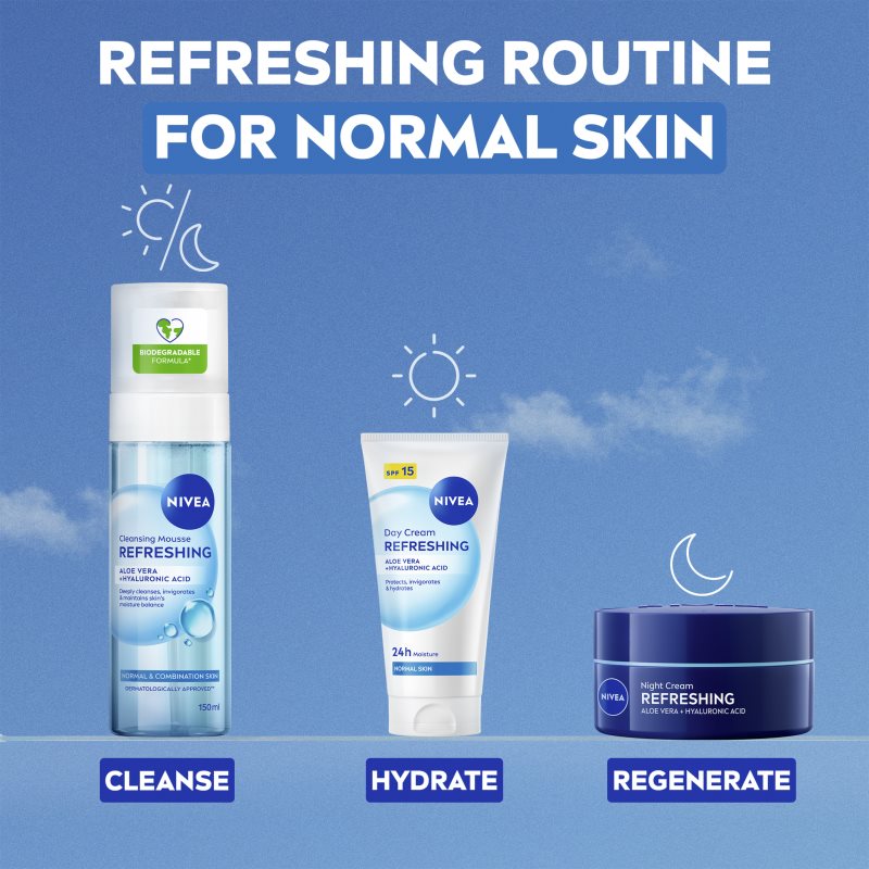 NIVEA Refreshing čistiaca pleťová pena pre normálnu až zmiešanú pleť 150 ml (obrázok 8)