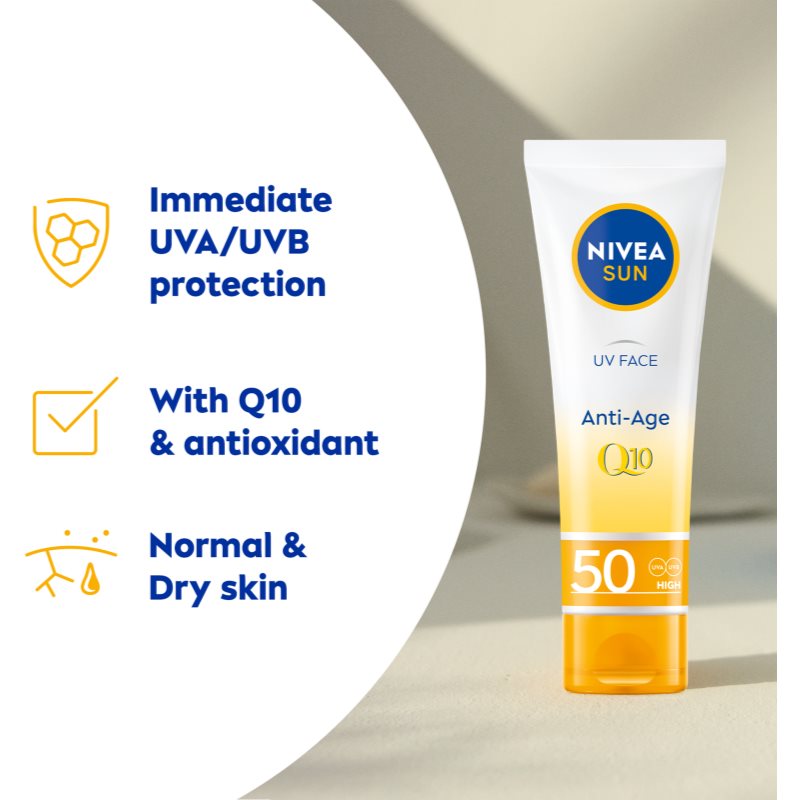 Nivea Sun Crème Solaire Anti-rides SPF 50 50 Ml