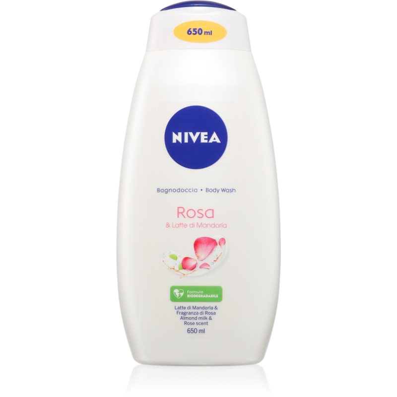 NIVEA Rose & Almond Oil feuchtigkeitsspendendes Duschgel 650 ml