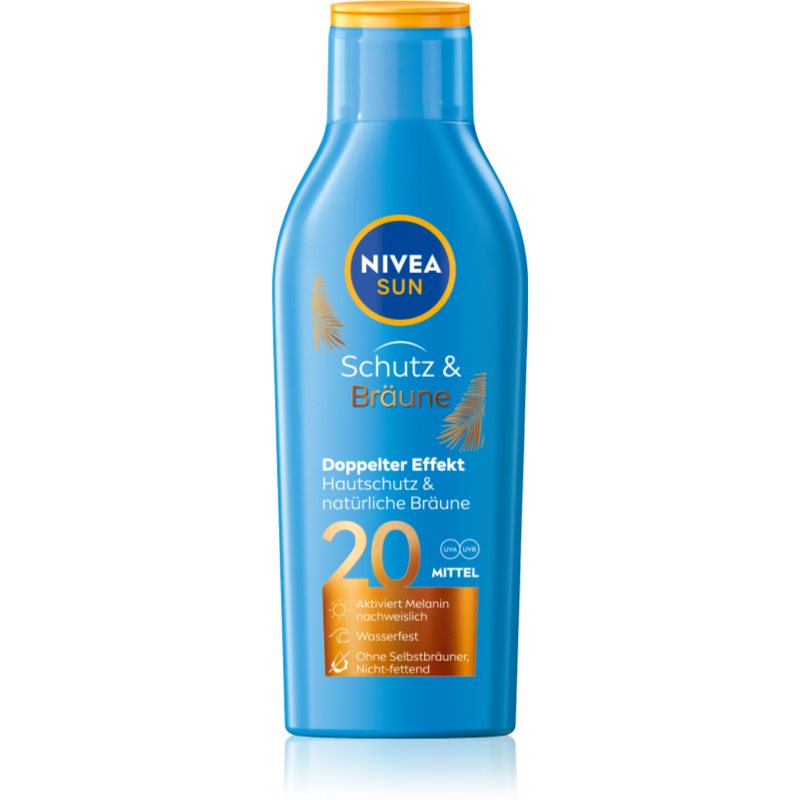 E-shop Nivea Sun Protect & Bronze mléko na opalování podporující zhnědnutí SPF 20 200 ml