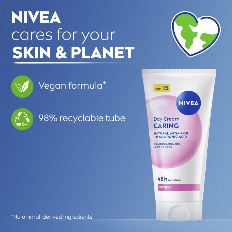 NIVEA Caring výživný denní krém pro suchou pleť SPF 15 50 ml (obrázek 7)