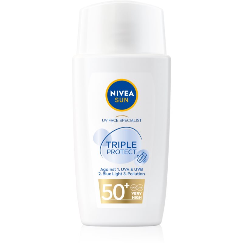 Nivea Sun Triple Protect Light Moisturising Cream For Tanning SPF 50+ 40 Ml