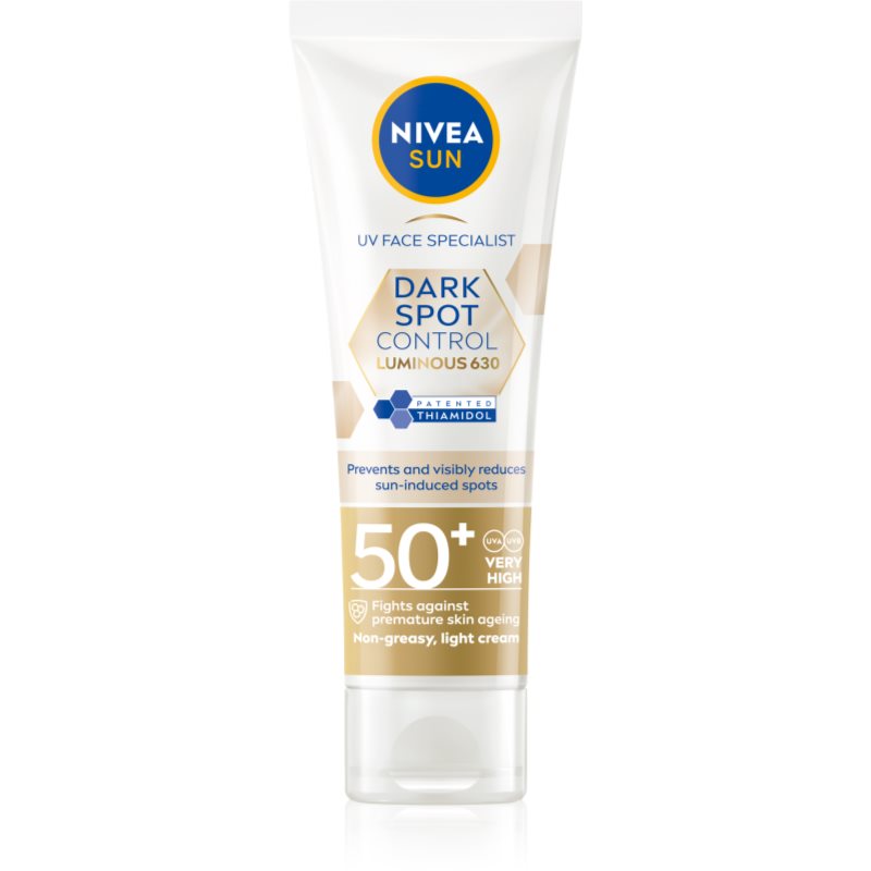 NIVEA SUN Luminous 630 pleťový krém na opalování proti pigmentovým skvrnám SPF 50+ 40 ml