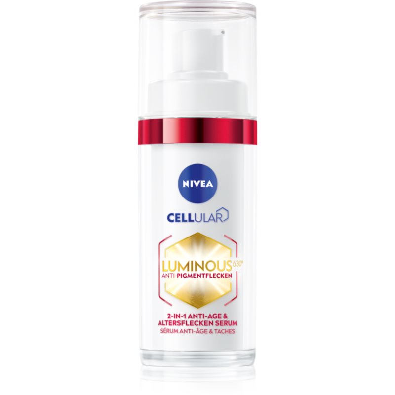 Photos - Cream / Lotion Nivea Cellular Luminous 630 rejuvenating serum for pigment spot corr 