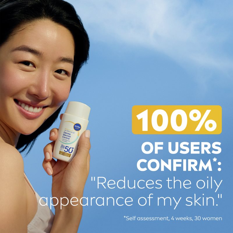 NIVEA SUN Derma Skin Clear pleťový krém na opalování pro pleť s nedokonalostmi SPF 50+ 40 ml (obrázek 6)