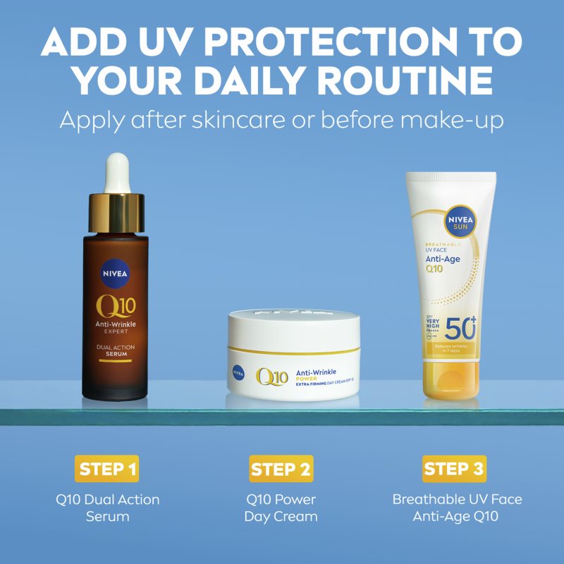 NIVEA SUN Anti-Age Q10 pleťový krém na opalování s protivráskovým účinkem SPF 50+ 40 ml (obrázek 7)