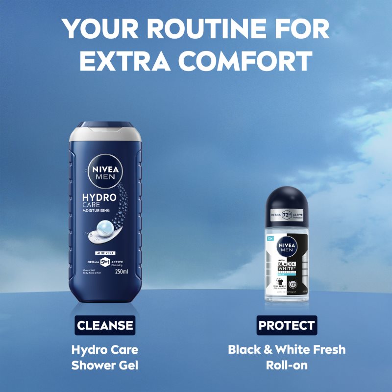 NIVEA MEN Invisible Black & White Fresh kuličkový antiperspirant pro muže 50 ml (obrázek 7)