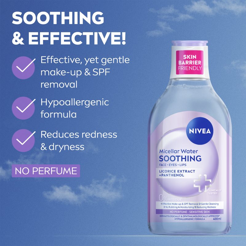 NIVEA Micellar Soothing micelárna čistiaca voda pre citlivú pleť 100 ml