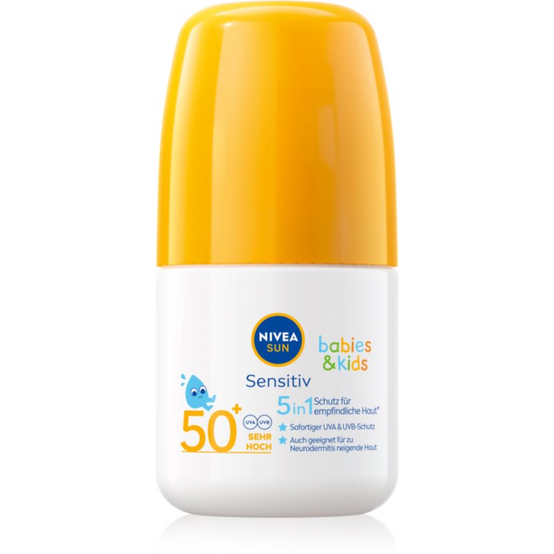 E-shop Nivea Sun Sensitiv dětské mléko na opalování roll-on SPF 50+ 50 ml