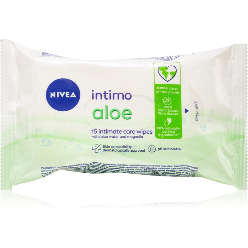 Nivea Intimo Aloe кърпички за интимна хигиена 15 бр.