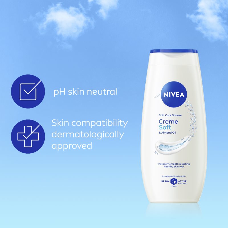NIVEA Creme Soft upokojujúci sprchový gél 50 ml