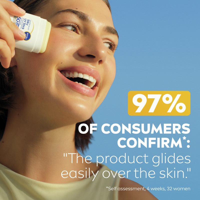 NIVEA SUN Silky UV Stick opalovací krém v tyčince SPF 50+ 15 g (obrázek 4)