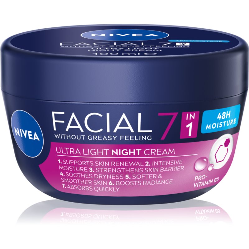 NIVEA Facial Night lekki krem na noc 7 in 1 100 ml