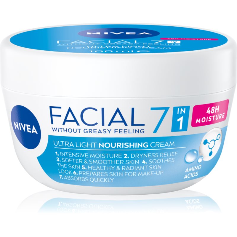 NIVEA Facial Nourishing lekki krem odżywienie i nawilżenie 7 w 1 100 ml