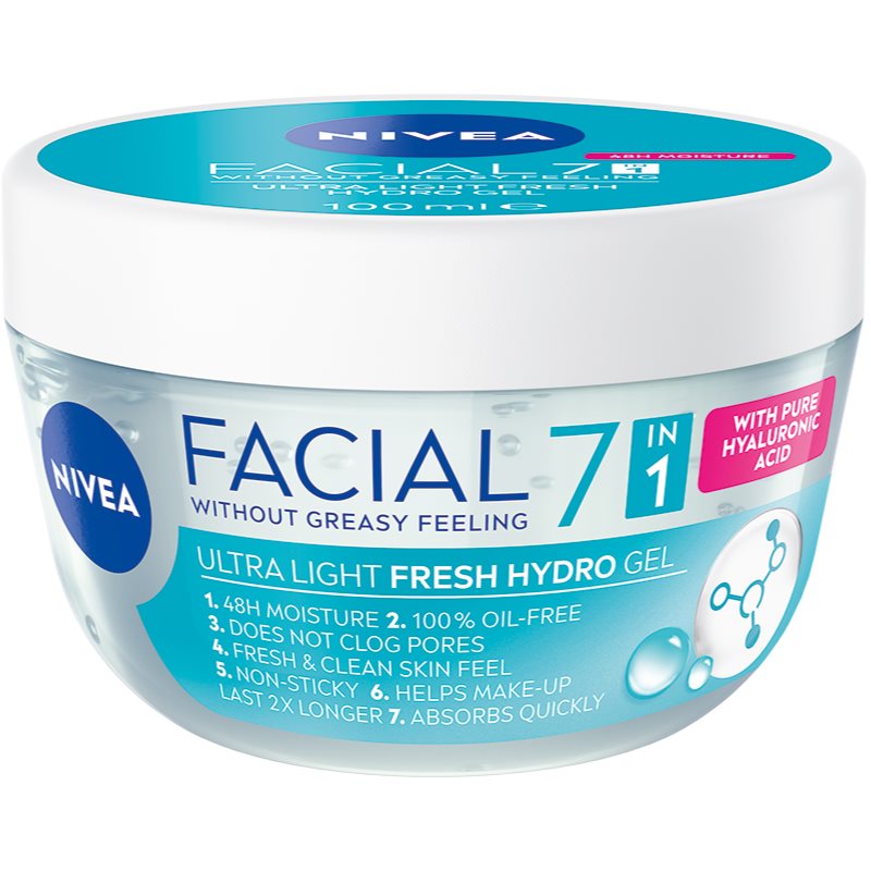 NIVEA Facial Plumping Hydro Gel hydratačný pleťový gél s kyselinou hyalurónovou 100 ml
