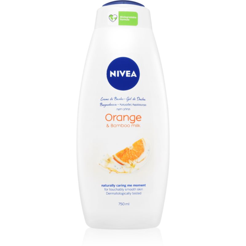 NIVEA Orange & Bamboo Milk Duschgel für zarte Haut 750 ml